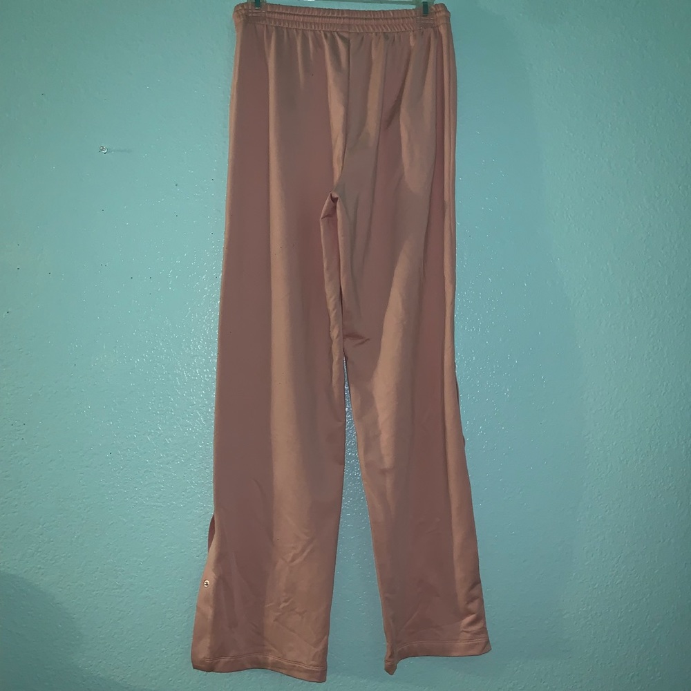 Light pink button track pants